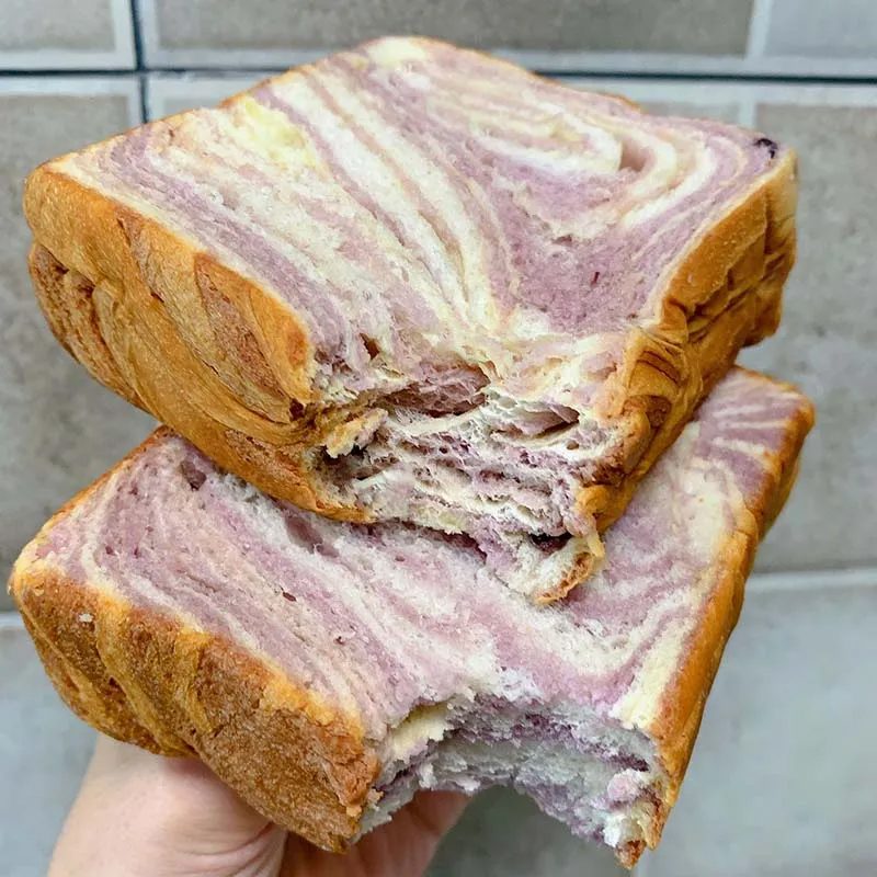 芋泥厚切吐司香芋味牛奶手撕面包