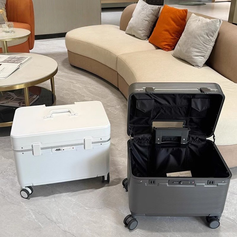 上翻盖pc铝框拉杆箱18寸行李箱20寸登机箱摄影拉杆箱高级旅行箱子