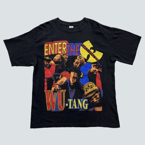 Enter the Wu-Tang武当帮字母创意嘻哈美式复古印花纯棉短袖T恤