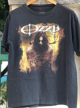 Ozzy Osbourne奥兹乐队摇滚重金属慵懒风质感男女oversize短袖T恤