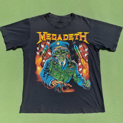 短袖T恤vintage男女Megadeth乐队