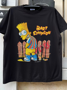 Bart Simpson辛普森美式复古潮流印花质感高街小众潮牌短袖T恤