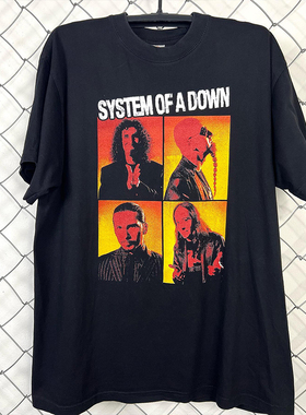 System Of A Down堕落体制乐队chic嘻哈摇滚短袖男女纯棉圆领T恤