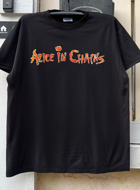 Alice In Chains美国摇滚乐队美式复古小众设计感潮牌嘻哈半袖