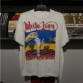 乐队奇幻插画设计复古文化搞怪涂鸦oversize短袖 White Lion T恤