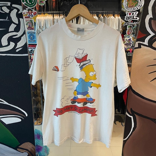 辛普森一家童趣卡通美式复古短袖T恤oversize西海岸潮牌慵懒风tee