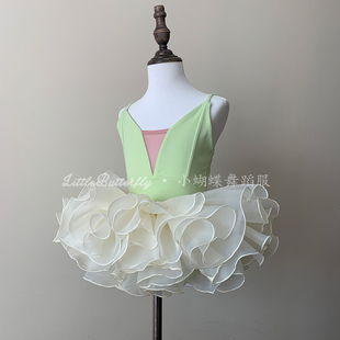 儿童舞蹈服练功服粉色吊带芭蕾舞服小女孩中国舞服成人教师形体服