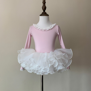 儿童舞蹈服秋冬装中国舞裙小女孩体操练功服长袖艺考芭蕾舞定制