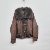 JX25A69狐狸毛领鹿皮90白鸭绒冬款 外套2025高端轻奢风女款 羽绒服