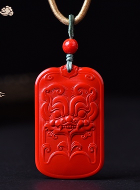 天然红砂瑞兽纳福吊坠 挂件 毛衣链尺寸45*28*7毫米新款上新