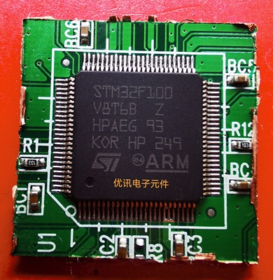STM32F100V8T6B STM32F100VCT6B 封装LQFP100  拆机原装剪板现货