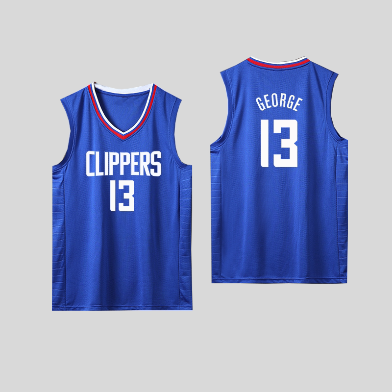 快船伦纳德2号球衣乔治13号哈登男女团体篮球比赛定制印字篮球服