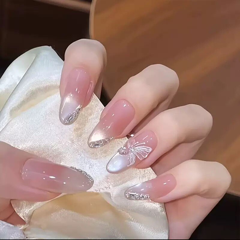 手工渐变爆闪蝴蝶穿戴甲可拆卸