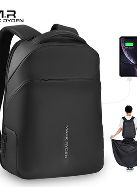 mark ryden跨境防盗背包男士商务休闲双肩包多功能15.6电脑包