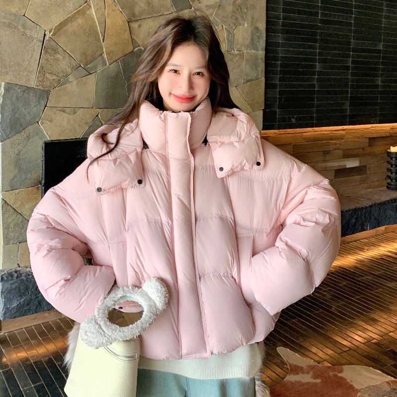 女装/女士精品羽绒服无品牌少女风否有帽可拆90%羽绒25-29周岁20