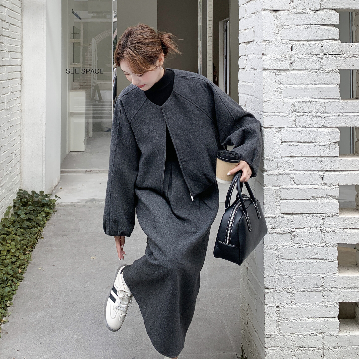 女装/女士精品套装/学生校服/工作制服时尚套装两件套2025年冬季