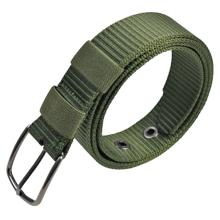 带 尼龙帆布帆布工人裤 3.5厘米宽 工作腰带男军训耐磨皮带劳保老式