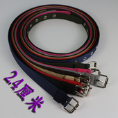 方形滚筒器眼扣裤 2.4厘米宽 16孔尼龙针扣腰带青少年女生牛仔裤 带