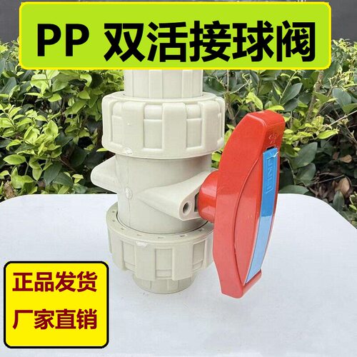 国标PP双活接球阀水管开关