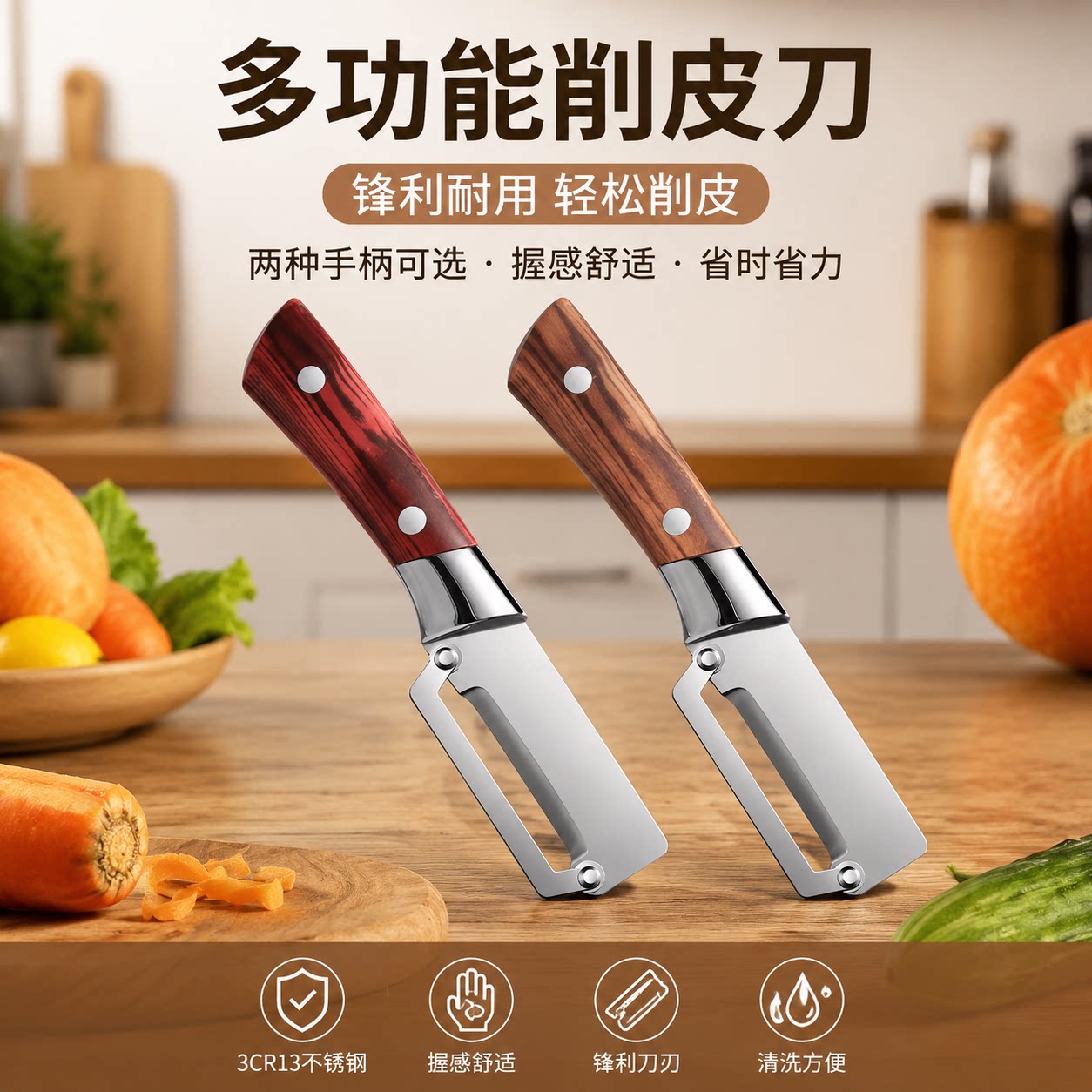 家用刨子削皮刀厨房家用不锈钢削皮神器甘蔗芦笋加厚削皮器削皮刮