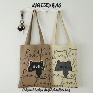 卡通女款单肩包时尚2025新款斜跨背心包上下班通勤大容量百搭