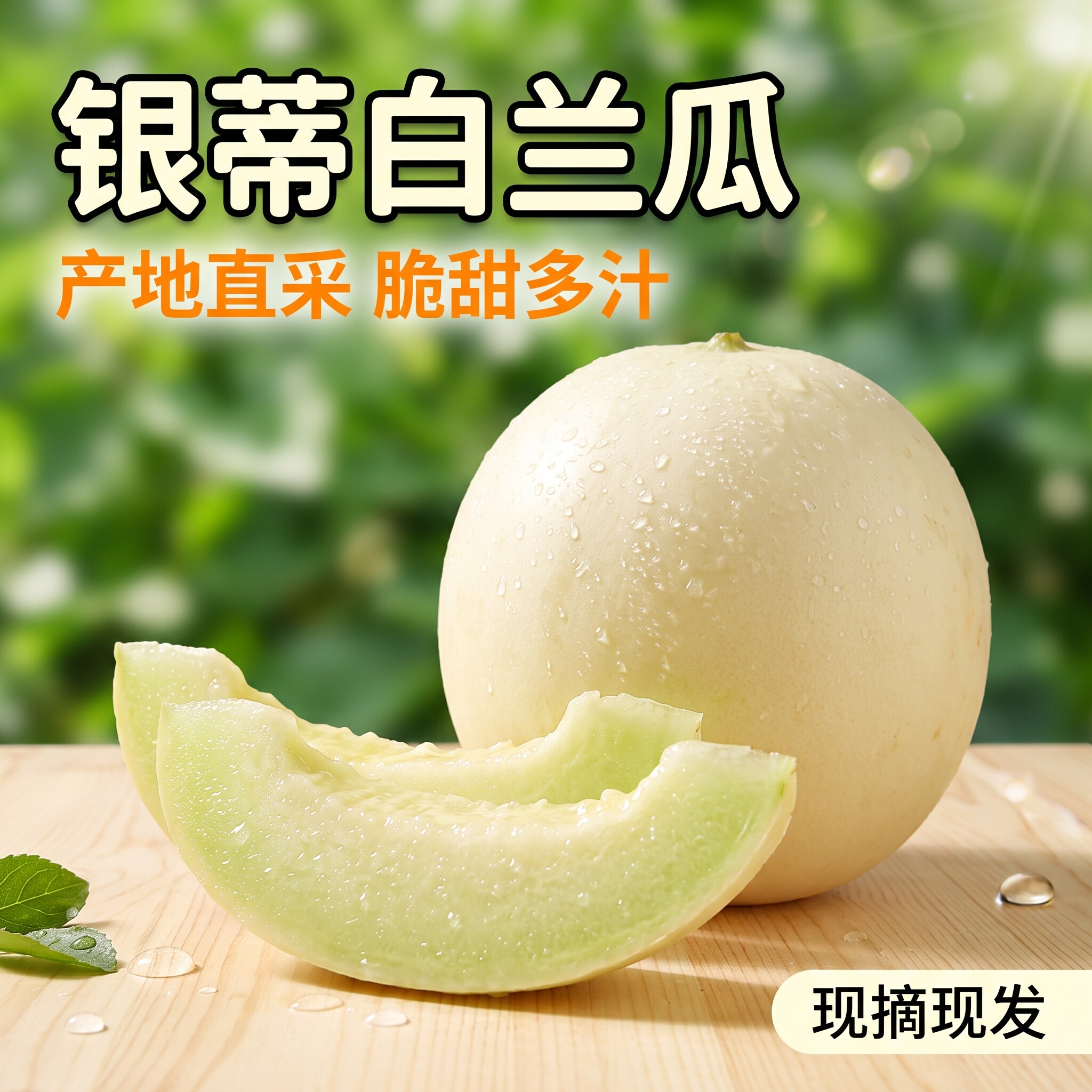 【顺丰包邮】甘肃兰州戈壁白兰瓜现摘民勤蜜瓜现摘当季新鲜水果
