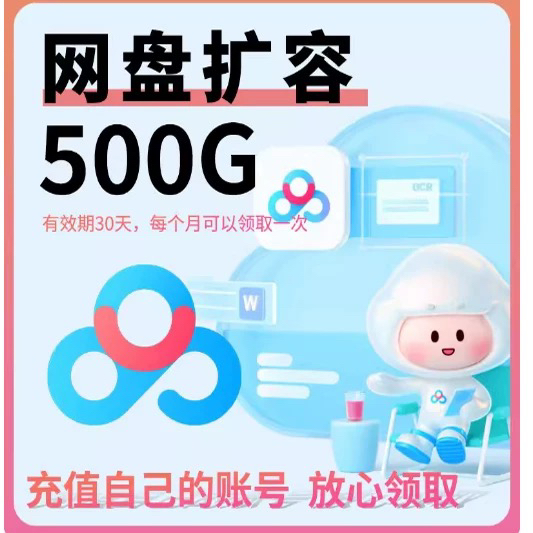 百度网扩容永久自己空间永久容量500G1T2T3T4