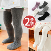 宝宝连裤 纯棉大PP儿童连体袜小女孩婴儿打底裤 3岁5 袜春秋薄款