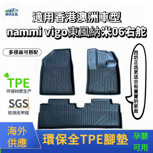 适用右舵nammi vigo东风纳米06TPE汽车脚垫HK右舵&international