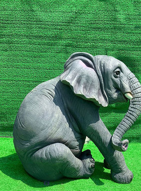 定制猛犸大象雕塑玻璃钢仿真雕像