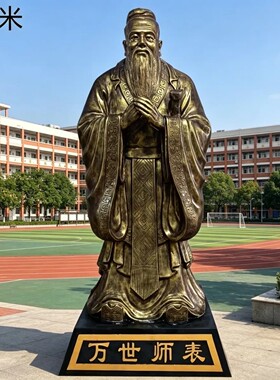 万世师表儒圣孔子雕塑定制玻璃钢老子像雕像人物铸铜校园文化摆件