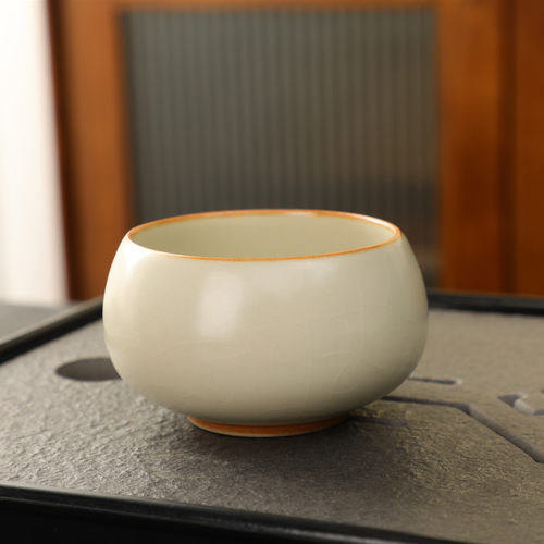 冰裂开片可养汝窑茶杯品茗杯子