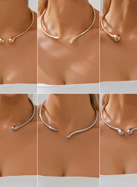 欧美跨境饰品简约INS风合金素圈