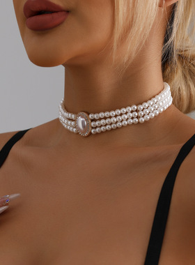 欧美跨境饰品ins轻奢三层巴洛克