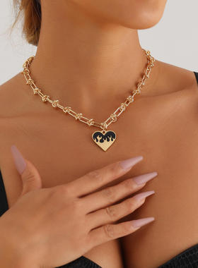 ALex同款爱心项链饰品小众设计