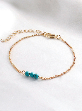 跨境热销热销跑量松石手链便宜简