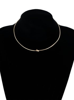 欧美跨境饰品金属质感螺旋项链