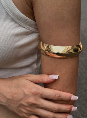 欧美跨境饰品个性设计感弧形光面