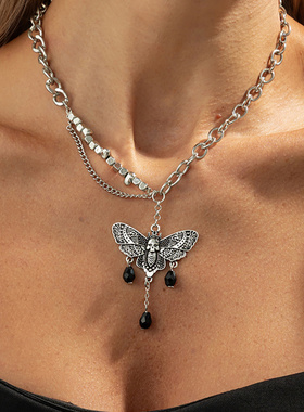 欧美跨境暗黑哥特风不对称蝴蝶翅