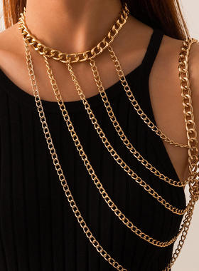 欧美跨境饰品简约个性单肩流苏