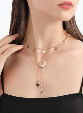 欧美跨境饰品时尚Y型双层长款