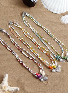 波西米亚海星项链女ins风创意