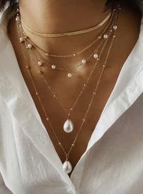 欧美跨境饰品创意OT扣方牌宝石项