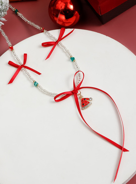 欧美跨境饰品圣诞节项链彩色
