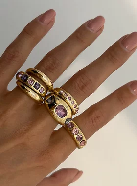 欧美跨境Rings开口戒指套装
