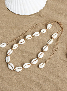 欧美跨境饰品海洋风贝壳编织项饰