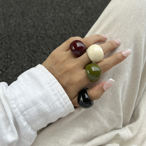 RING欧美跨境小众复古晕染ins关