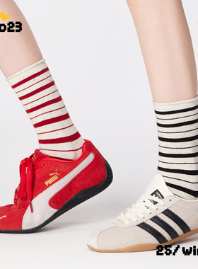 条纹点子纱中筒袜卷边袜子女夏季薄款无骨棉透气黑色中筒袜