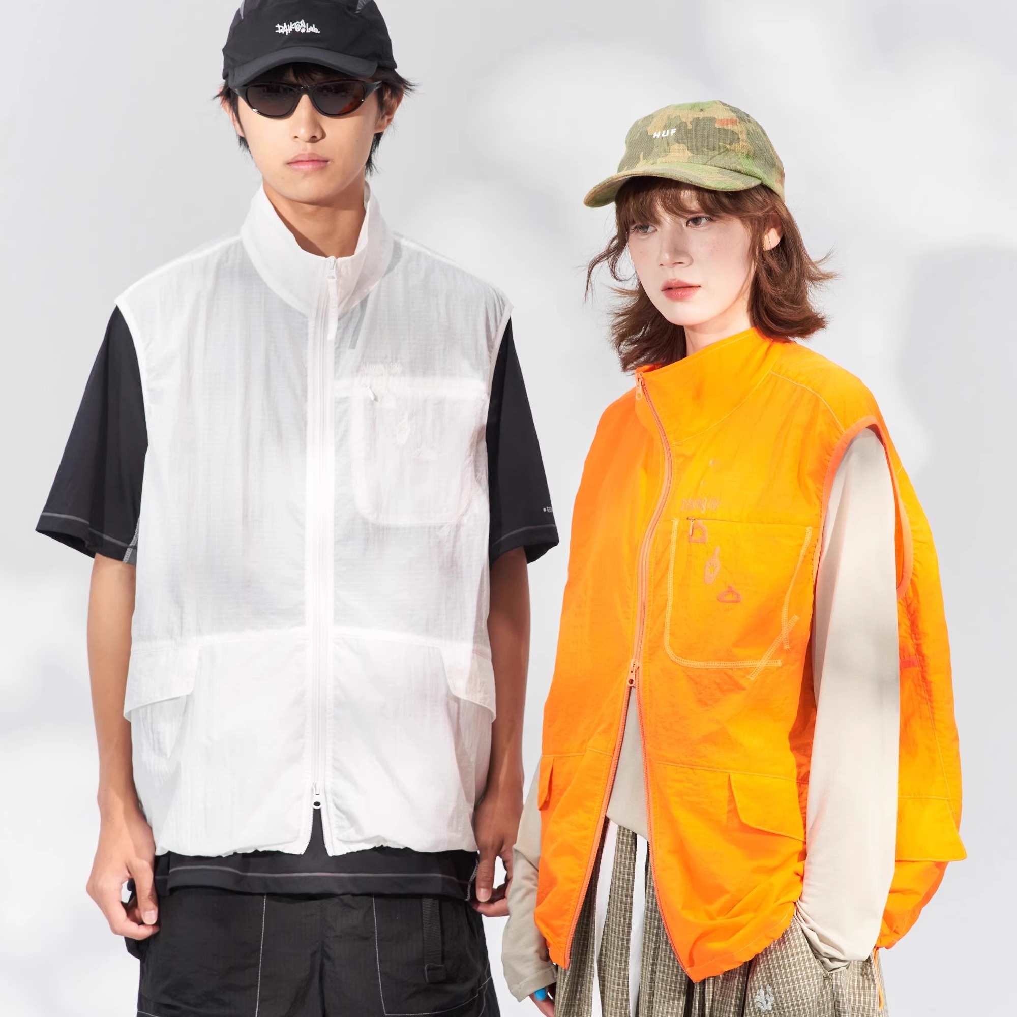 DAIKON休闲轻量多袋尼龙立领马甲