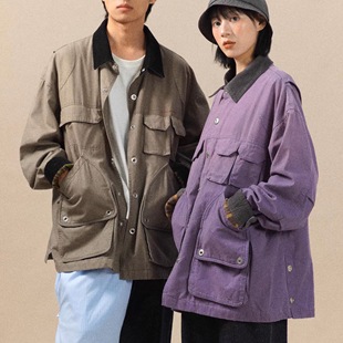 DAIKON 夹克外套 Lab.25aw复古多口袋男女防风水洗做旧渐变色猎装